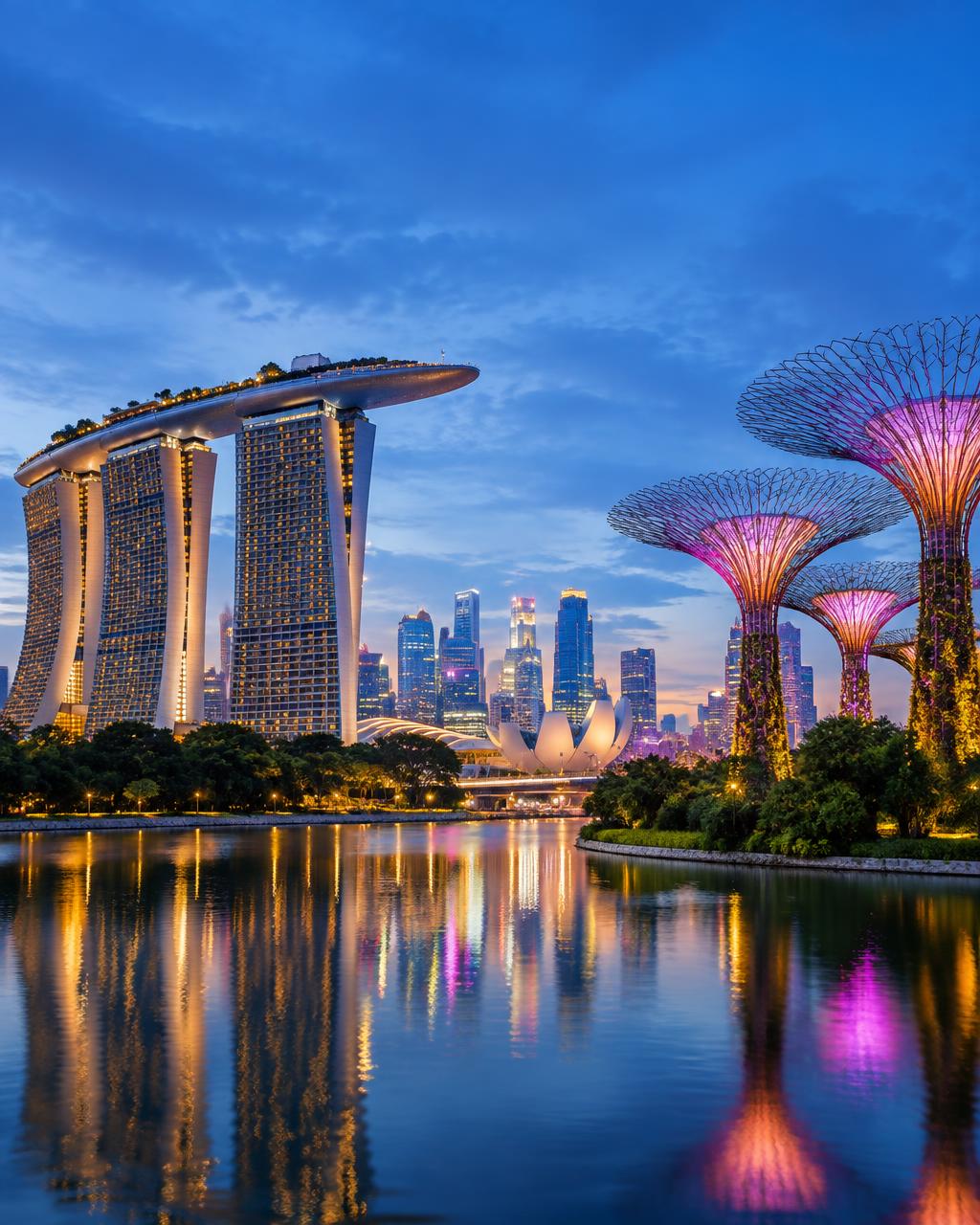 Marina Bay and Supertree Grove in Singapore, Singapore study destination